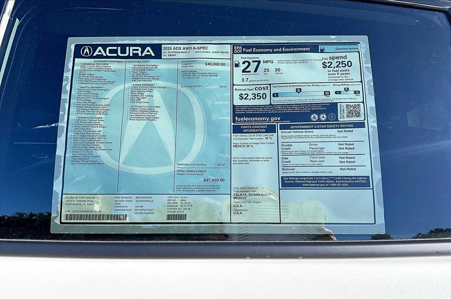 2025 Acura ADX w/A-Spec Package