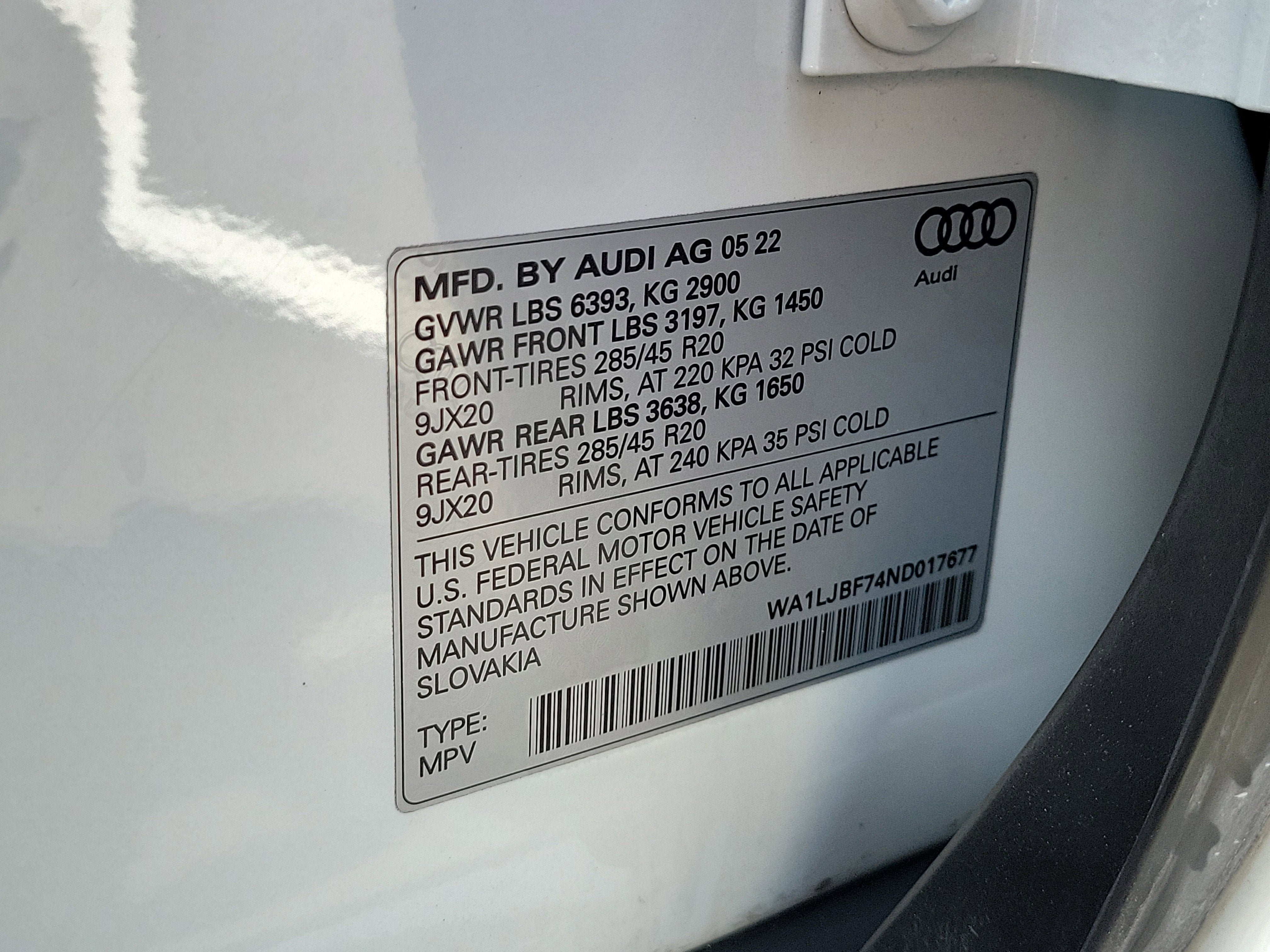 2022 Audi Q7 Premium Plus