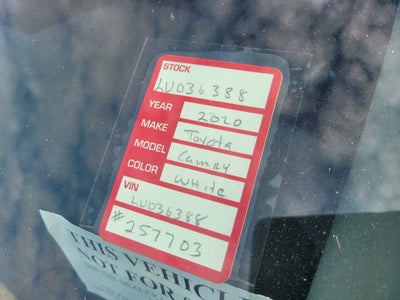 2020 Toyota Camry XSE V6